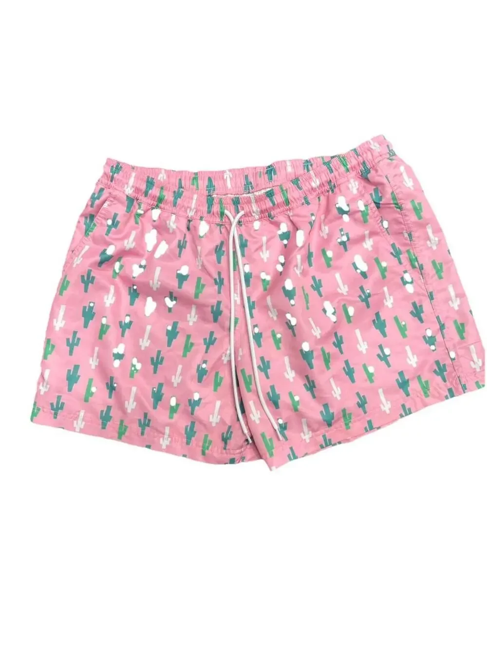 (RFB2) Kortni Jeane Mens Pink Swim Trunks Board Shorts Size XL Figure Print NWT